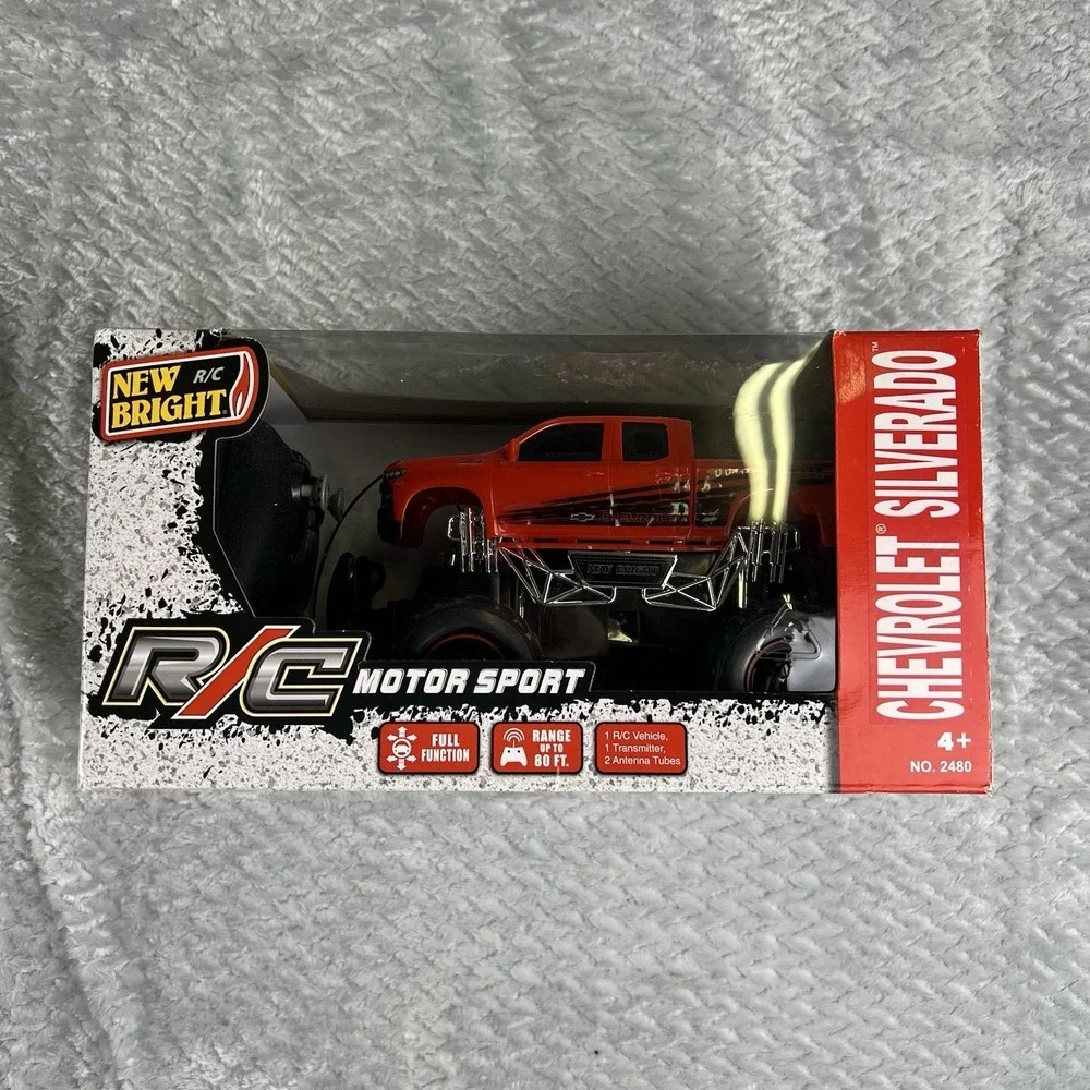 New Bright R/C Truck Cheverolet Silverado Trail Boss New Red #2480